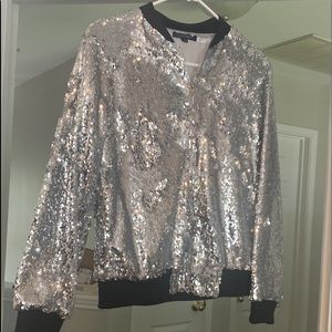 Small sequin bomber jacket